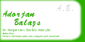 adorjan balazs business card